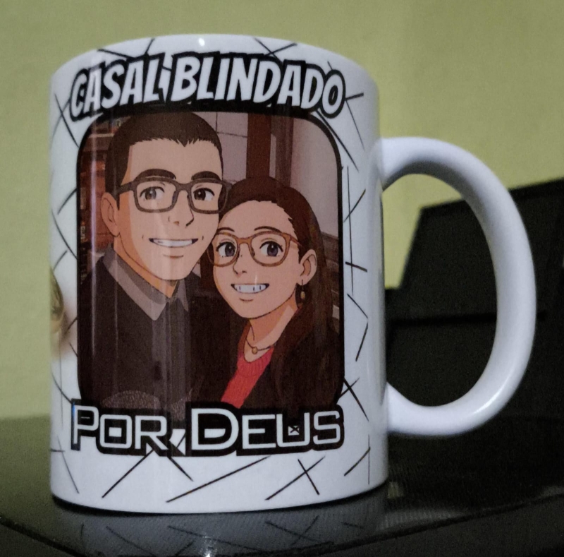 Caneca Casal Blindado por Deus