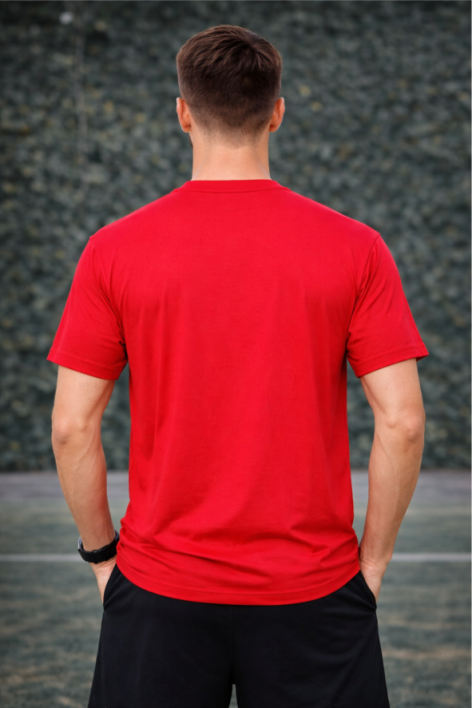CAMISETA ALGODÃO VERMELHA LISA - Imagem 2
